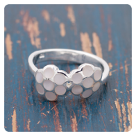 Mother of Pearl Silver Ring