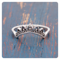 Lotus Tiara Silver Ring