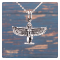 Goddess Isis Silver Necklace