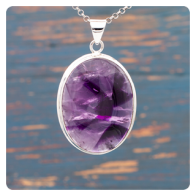 Amethyst Silver Pendant