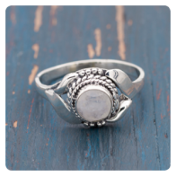 Moonstone Silver Ring
