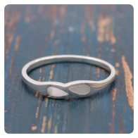 Mother of Pearl Silver Ring