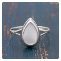 Mother of Pearl Silver Ring