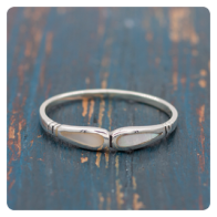 Mother of Pearl Silver Ring