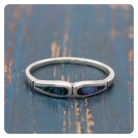 Abalone Silver Ring