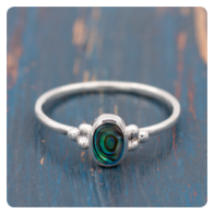Abalone Silver Ring
