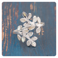 Mother of Pearl Silver Ring