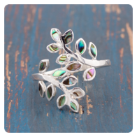 Abalove Silver Ring