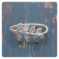Mother of Pearl Silver Ring