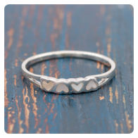 Mother of Pearl Silver Ring