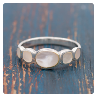 Mother of Pearl Silver Ring