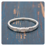 Mother of Pearl Silver Ring