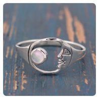 Mother of Pearl Silver Ring