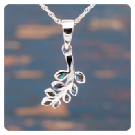 Ocean Abalone Silver Pendant