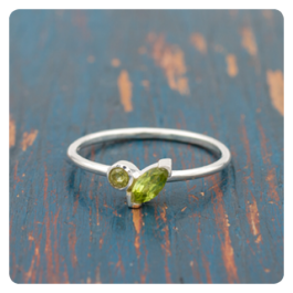 Peridot Silver Ring
