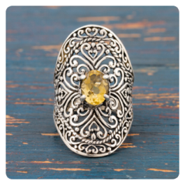 Citrine Silver Ring