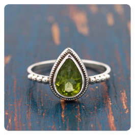 Peridot Silver Ring