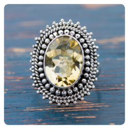 Citrine Silver Ring