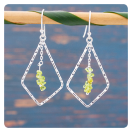Peridot Silver Earrings