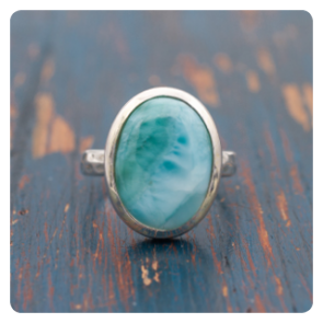 Larimar Silver Ring
