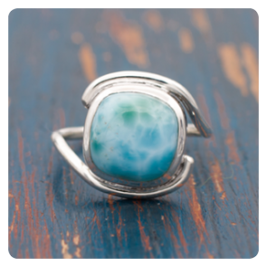 Larimar Silver Ring