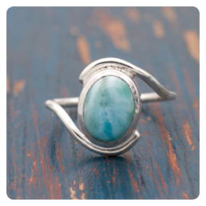 Larimar Silver Ring