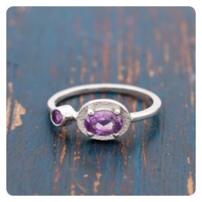 Amethyst Silver Ring
