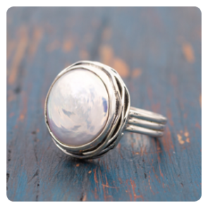 Baroque Pearl Silver Ring