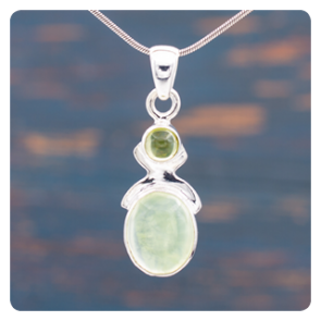 Prehnite Silver Pendant