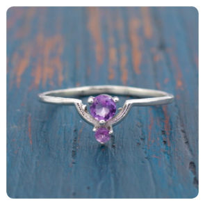 Amethyst Silver Ring