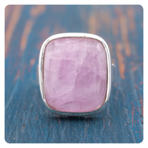 Kunzite Silver Ring