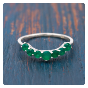 Green Onyx Silver Ring