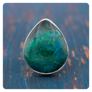 Chrysocolla Silver Ring