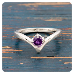 Amethyst Silver Ring