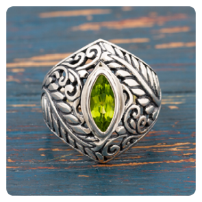 Peridot Silver Ring