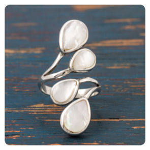 Mother of Pearl Silver Ring