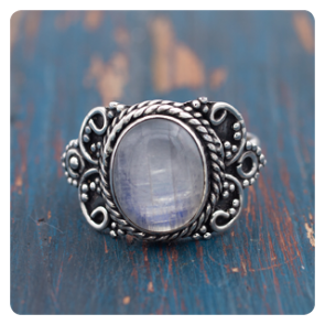 Moonstone Silver Ring