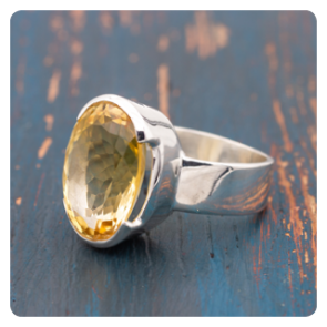 Citrine Silver Ring