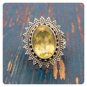 Citrine Silver Ring