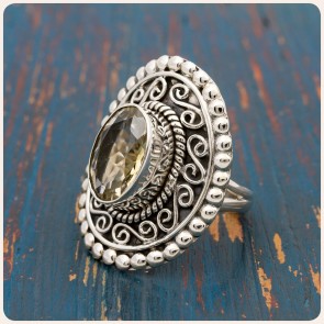 Citrine Silver Ring