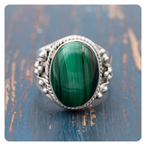 Malachite Silver Ring