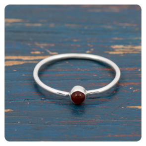 Carnelian Silver Ring
