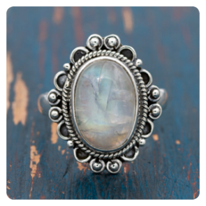Moonstone Silver Ring 
