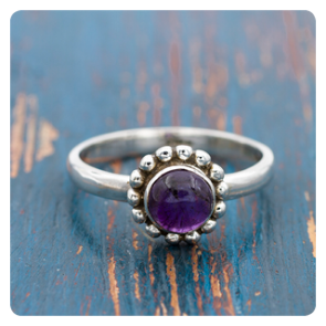 Amethyst Silver Ring