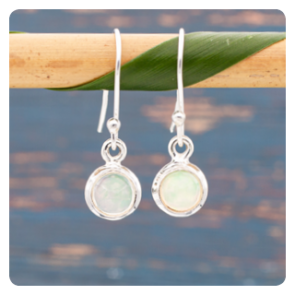 Opal Silver Earrings