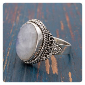 Moonstone Silver Ring