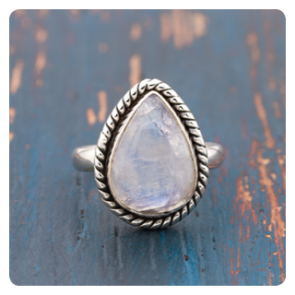 Moonstone Silver Ring