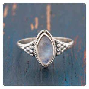 Moonstone Silver Ring