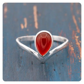 Carnelian Silver Ring