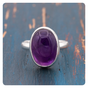Amethys Silver Ring